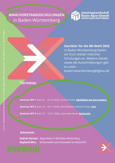 Termine Wahlvorstandsschulung Termine Wahlvorstandsschulung